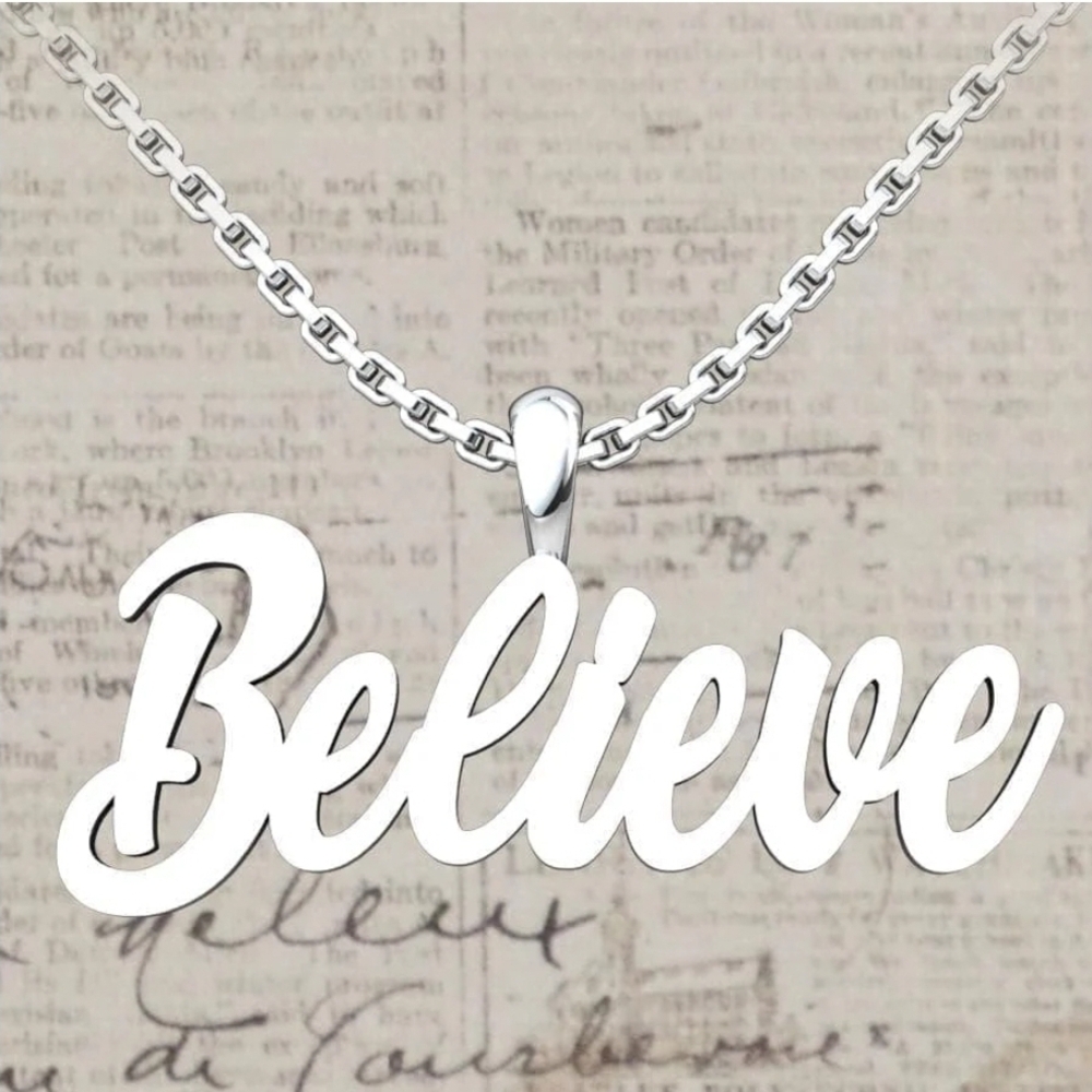 🥰 I BELIEVE STERLING SILVER NECKLACE